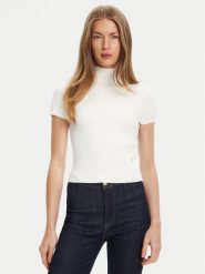Guess Sweter W5YR04 Z0040 Biały Regular Fit. Białe swetry klasyczne damskie Guess, xl, z syntetyku, bez kołnierzyka. Za 199.99 zł.