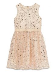 Guess Kids Sukienka 180747 Różowy Classic Fit. Czerwone sukienki dziewczęce Guess Kids, z aplikacjami, bez ramiączek. Za 435.00 zł.