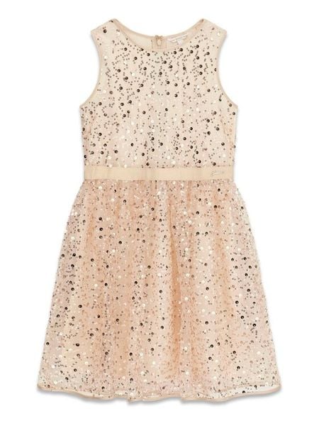 Guess Kids Sukienka 180747 Różowy Classic Fit. Czerwone sukienki dziewczęce Guess Kids, z aplikacjami, bez ramiączek. Za 435.00 zł.