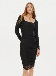 Marciano Guess Sukienka koktajlowa 4BGK18 6286A Czarny Slim Fit. Czarne sukienki damskie Marciano Guess, z aplikacjami, z syntetyku, wizytowe, bez kołnierzyka, bez ramiączek. Za 499.99 zł.