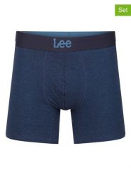 LEE Underwear Bokserki (3 pary) "Haxton" w kolorze granatowo-szaro-błękitnym rozmiar: L. Niebieskie bokserki męskie LEE Underwear, bez wzorów. Za 100.99 zł.