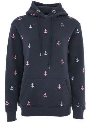 Zwillingsherz Bluza "Anchor" w kolorze granatowym rozmiar: S/M. Niebieskie bluzy z kapturem damskie Zwillingsherz, m, z bawełny. Za 215.21 zł.
