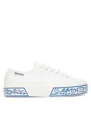 Superga Tenisówki S3146EW 3740 Biały. Białe trampki i tenisówki damskie Superga, bez wzorów, z materiału. Za 229.99 zł.
