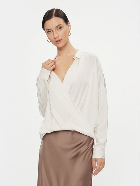 Imperial Bluzka CJF4GDG Écru Oversize. Bluzki damskie Imperial, s, bez wzorów, z syntetyku, bez kołnierzyka, bez ramiączek. Za 159.99 zł.