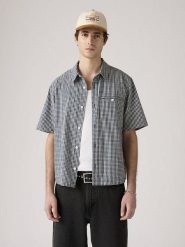 Levi's Koszula w kolorze niebiesko-białym rozmiar: S. Niebieskie koszule męskie Levi's, s, bez wzorów, z bawełny, bez kołnierzyka, bez ramiączek. Za 87.61 zł.