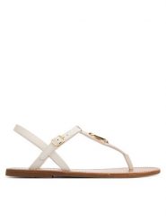 Tommy Hilfiger Sandały Leather Thong Sandal FW0FW09127 Biały. Białe sandały damskie Tommy Hilfiger, bez wzorów, ze skóry, bez obcasa, na płaskiej podeszwie. Za 409.99 zł.