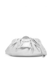 Valentino Torebka Iside VBS9YA17 Srebrny. Szare torebki klasyczne damskie Valentino, bez wzorów, ze skóry, bez dodatków. Za 549.99 zł.