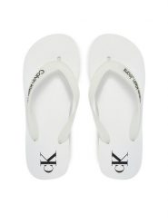 Calvin Klein Jeans Japonki Beach Sandal Flatform Tpu YW0YW01830 Biały. Białe klapki damskie Calvin Klein Jeans, bez wzorów, z jeansu, bez obcasa. Za 129.99 zł.