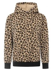 Zwillingsherz Bluza "Black Leo" w kolorze beżowym rozmiar: L. Brązowe bluzy z kapturem damskie Zwillingsherz, l. Za 167.28 zł.