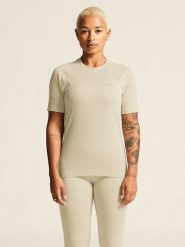 Craft Koszulka funkcyjna "Active Comfort" w kolorze beżowym rozmiar: S. Brązowe topy sportowe damskie Craft, s, bez wzorów, z materiału, bez ramiączek. Za 82.95 zł.