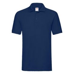 Męska Koszulka Polo Premium. Niebieskie koszulki polo męskie Fruit of the Loom, m, bez wzorów, bez ramiączek. Za 54.99 zł.