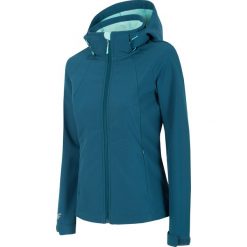 Softshell damski SFD302 - morska zieleń. Zielone kurtki softshell damskie 4f, m, bez wzorów, z softshellu, z kapturem. W wyprzedaży za 179.99 zł.