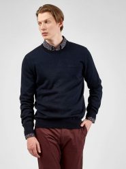 Ben Sherman Sweter w kolorze czarnym rozmiar: M. Czarne swetry męskie Ben Sherman, m, bez wzorów, z bawełny, bez kołnierzyka. Za 149.31 zł.