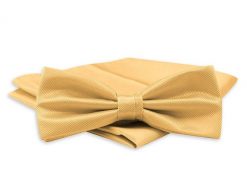 Mucha Męska, Żółta, Kanarkowa w Drobny Prążek, z Taką Samą Poszetką, Jednokolorowa -ALTIES. Żółte krawaty i muchy męskie Alties, bez wzorów, eleganckie. Za 54.00 zł.