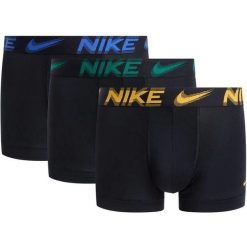 Bokserki Nike Trunk 3-pak KE1156 EYC Czarny. Czarne bokserki męskie Nike, bez wzorów, z materiału. Za 177.62 zł.