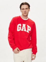 Gap Bluza 852079-08 Czerwony Regular Fit. Czerwone bluzy bez kaptura męskie GAP, m, z bawełny. Za 99.99 zł.