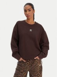 Adidas Bluza Essentials KD9120 Brązowy Oversize. Brązowe bluzy bez kaptura damskie Adidas, xl, z bawełny. Za 239.99 zł.