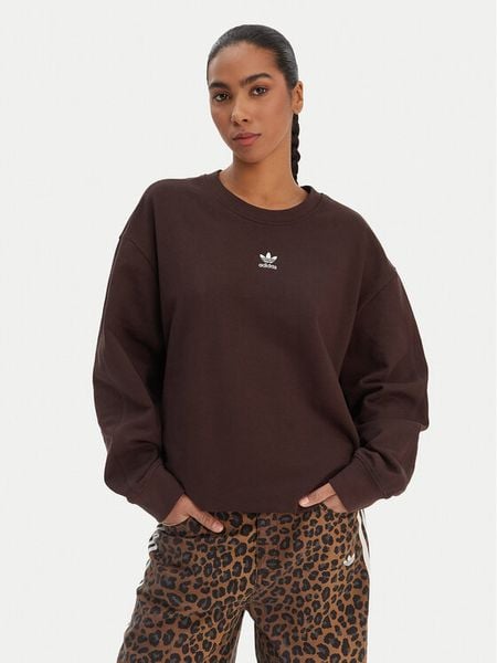 Adidas Bluza Essentials KD9120 Brązowy Oversize. Brązowe bluzy bez kaptura damskie Adidas, m, z bawełny. Za 239.99 zł.