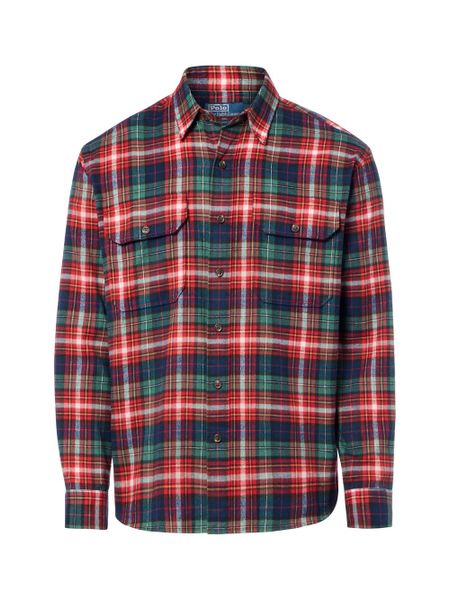 Polo Ralph Lauren koszula flanelowa Mężczyźni Regular Fit Bawełna (100%) czerwony|zielony|niebieski, L. Czerwone koszule męskie Polo Ralph Lauren, l, bez wzorów, z bawełny, bez kołnierzyka, bez ramiączek. Za 1,199.95 zł.