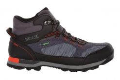 Buty trekkingowe męskie Regatta Blackthorn Evo wodoodporne. Szare buty trekkingowe męskie Regatta, z materiału, bez zapięcia, trekkingowe. Za 258.49 zł.