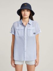 G-Star Koszula w kolorze błękitnym rozmiar: L. Niebieskie koszule damskie G-Star, l, bez wzorów, z bawełny, retro, bez kołnierzyka, bez ramiączek. Za 152.99 zł.