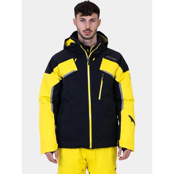Kurtka Narciarska Męska Spyder Leader. Czarne kurtki męskie Spyder, m, bez wzorów, z materiału, bez kaptura, narciarskie. Za 2,599.00 zł.