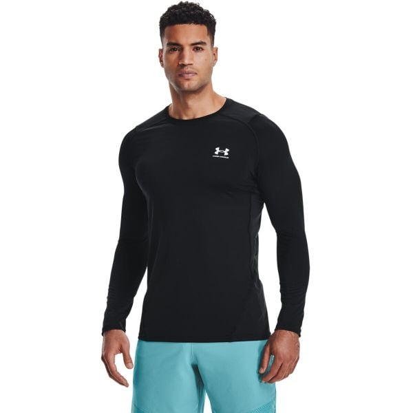 Bluza męskie Under Armour HeatGear Fitted Long Sleeve. Czarne bluzy bez kaptura męskie Under Armour, m, z poliesteru. Za 189.00 zł.