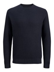Jack & Jones Sweter w kolorze granatowym rozmiar: M. Niebieskie swetry męskie Jack & Jones, m, bez wzorów, z bawełny, bez kołnierzyka. Za 130.81 zł.