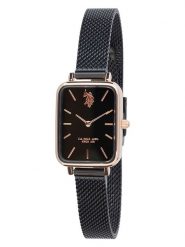 U.S. Polo Assn. Zegarek kwarcowy w kolorze różowozłoto-czarnym rozmiar: onesize. Czarne, analogowe zegarki damskie U.S. Polo Assn., metalowe. Za 241.56 zł.