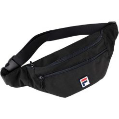 Torebka nerka Fila Bissau Coated Canvas Double Zipper Waist Bag pojemność 8 L. Czarne torebki klasyczne damskie Fila, bez wzorów, z bawełny, bez dodatków. Za 79.99 zł.
