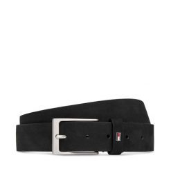 Pasek Tommy Hilfiger. Czarne paski męskie Tommy Hilfiger, bez wzorów, z nubiku. Za 249.99 zł.