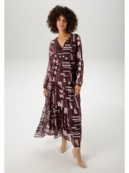 Aniston Sukienka w kolorze bordowym rozmiar: 42. Czerwone sukienki damskie Aniston, bez wzorów, bez kołnierzyka, bez ramiączek, maxi. Za 104.99 zł.