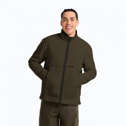 Bluza polarowa męska Jack Wolfskin Stone Lite. Zielone bluzy bez kaptura męskie Jack Wolfskin, m, z materiału. Za 579.99 zł.