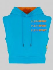 Plein Sport Bluza w kolorze błękitnym rozmiar: S. Niebieskie bluzy sportowe damskie Plein Sport, s, z bawełny. Za 180.06 zł.
