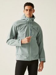 Regatta Kurtka przeciwdeszczowa "Okara" w kolorze błękitnym rozmiar: XL. Niebieskie kurtki outdoor męskie Regatta, xl, bez wzorów, bez kaptura. Za 187.52 zł.