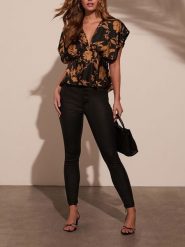 LA Angels Bluzka w kolorze jasnobrązowym rozmiar: M. Brązowe bluzki damskie LA Angels, m, bez wzorów, bez kołnierzyka, bez ramiączek. Za 172.08 zł.