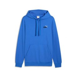 Bluza z kapturem Puma Logo N° 1 Essentials. Niebieskie bluzy sportowe męskie Puma, bez wzorów, z bawełny, sportowe, bez kołnierzyka, bez ramiączek. Za 234.65 zł.
