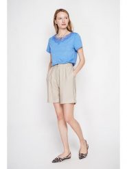 Le Jardin du Lin Koszulka w kolorze błękitnym rozmiar: 36. Niebieskie t-shirty damskie Le jardin du lin, bez wzorów, z koronki, bez kołnierzyka. Za 65.99 zł.