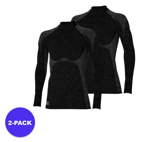 Koszulka termoaktywna męska 2 szt. Czarne bielizna termoaktywna męska HEAT KEEPER, m, bez wzorów, z bawełny. W wyprzedaży za 205.45 zł.