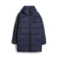 Puma Kurtka Protective Down Coat 67537806. Niebieskie kurtki męskie Puma, l, bez wzorów, z materiału, z kapturem. Za 579.99 zł.