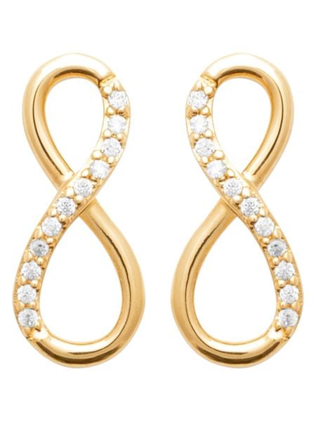 L'Atélier Précieux Pozłacane kolczyki-wkrętki z cyrkoniami rozmiar: onesize. Żółte kolczyki damskie L'Atélier Précieux, z cyrkonią, pozłacane. Za 113.99 zł.