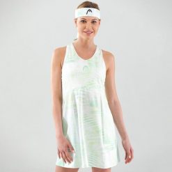 Sukienka ze spodenkami do tenisa damska SPIRIT Dress. Zielone sukienki damskie HEAD, l, bez wzorów, sportowe, bez kołnierzyka, bez ramiączek, sportowe. W wyprzedaży za 340.55 zł.