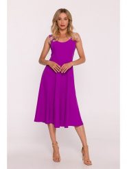 Stylove Sukienka w kolorze fioletowym rozmiar: XL. Różowe sukienki damskie Stylove, xl, bez wzorów, bez kołnierzyka, bez ramiączek, midi. Za 249.99 zł.