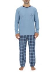 Pierre Cardin Piżama w kolorze niebieskim rozmiar: XL. Niebieskie piżamy męskie Pierre Cardin, xl, bez wzorów, bez ramiączek. Za 92.21 zł.