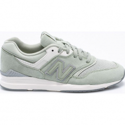 New Balance - Buty WL697CO. Zielone buty sportowe na co dzień damskie New Balance, bez wzorów, z gumy. W wyprzedaży za 239.90 zł.