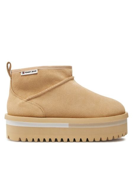 Tommy Jeans Śniegowce Tjw Suede Flatform Boot Wl EN0EN02599 Beżowy. Brązowe śniegowce damskie Tommy Jeans, z jeansu. Za 329.99 zł.