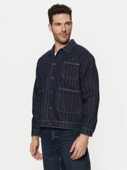 Mustang Kurtka jeansowa Monowi 1015900 Granatowy Boxy Fit. Niebieskie kurtki męskie Mustang, m, bez wzorów, z bawełny, bez kaptura. Za 339.99 zł.