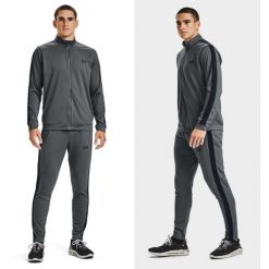 Dres sportowy męski UNDER ARMOUR Knit Track Suit bluza + spodnie. Szare bluzy bez kaptura męskie Under Armour, m, z dresówki. Za 219.99 zł.