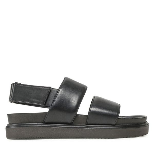 Sandały Vagabond Shoemakers. Czarne sandały damskie Vagabond Shoemakers, bez wzorów, bez obcasa, na płaskiej podeszwie. Za 259.99 zł.
