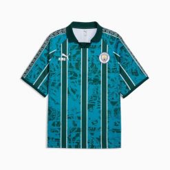 Koszulka Manchesteru City King 2025/26. Niebieskie t-shirty sportowe męskie Puma, s, z materiału, bez ramiączek, na fitness i siłownię. Za 281.50 zł.